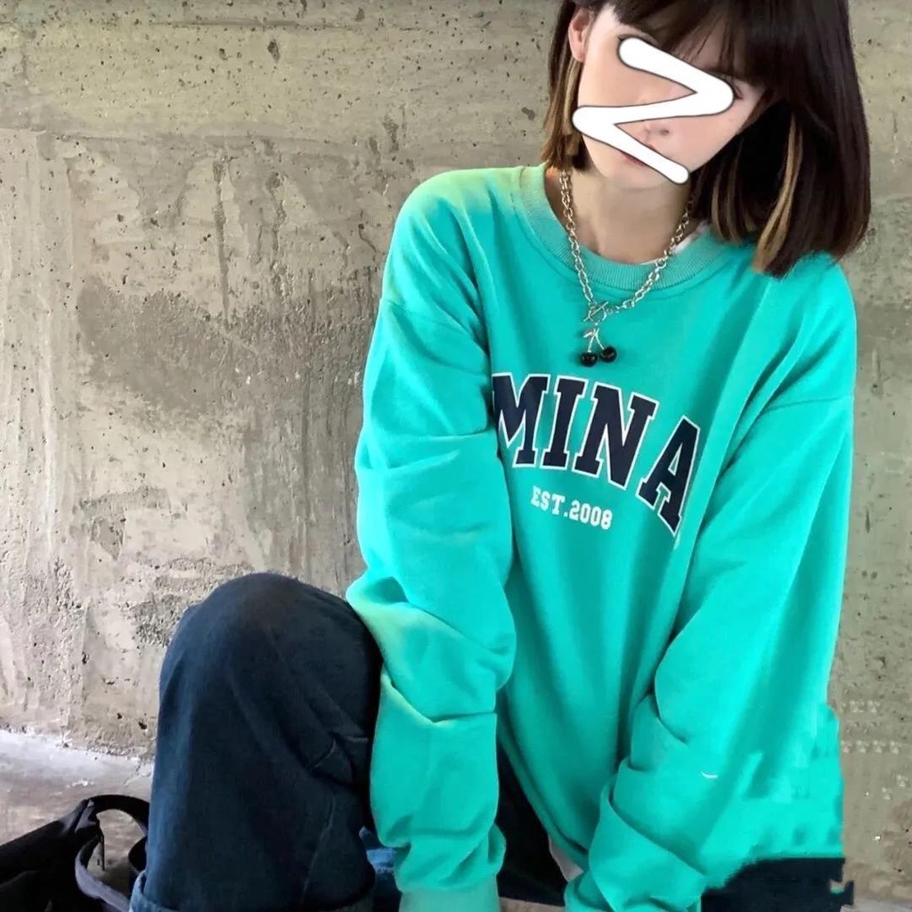 NRVP Áo Thun Nữ Dài Tay Cổ Tròn Thời Trang Hàn