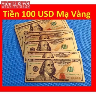 Tờ 100 USD mạ vàng plastic óng ánh sưu tầm