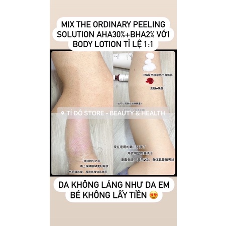 THE ORDINARY - Tẩy Da Chết Hoá Học AHA 30% + BHA 2% Peeling Solution