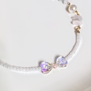 Vòng cổ hạt cườm mix đá Handmade