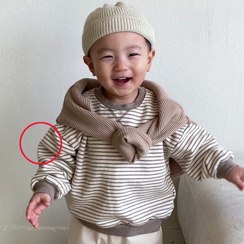 Áo Sweater Kẻ Sọc Phong Cách Thời Trang Hàn Quốc Mới Cho Bé