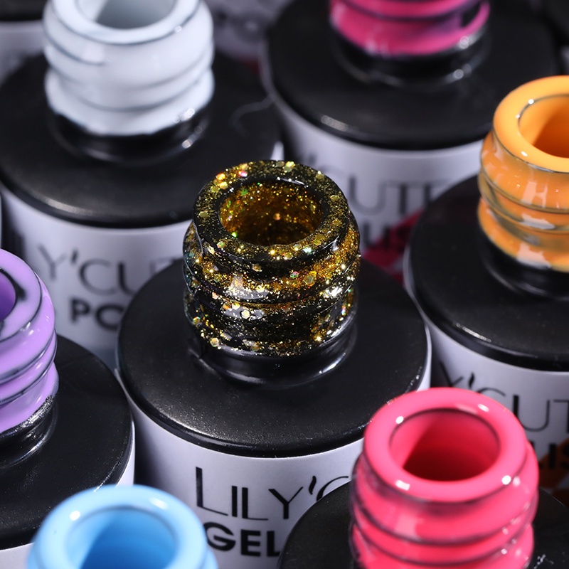 Gel Sơn Móng Tay 7ml Màu Kim Tuyến Bạc / Hồng Lấp Lánh Chuyên Dụng