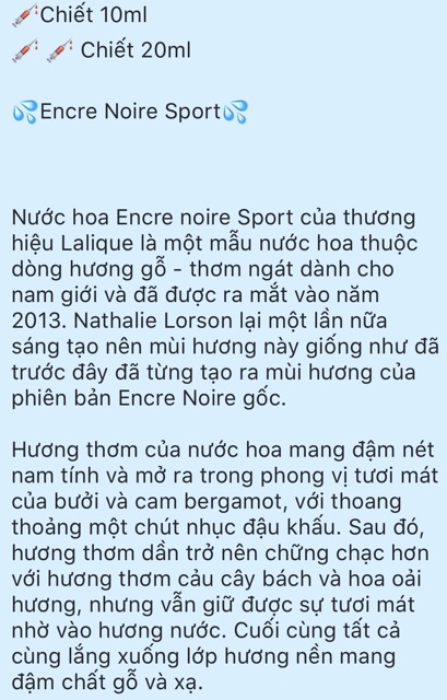 [Mẫu thử] Nước hoa Nam Encre Noire Sport | BigBuy360 - bigbuy360.vn
