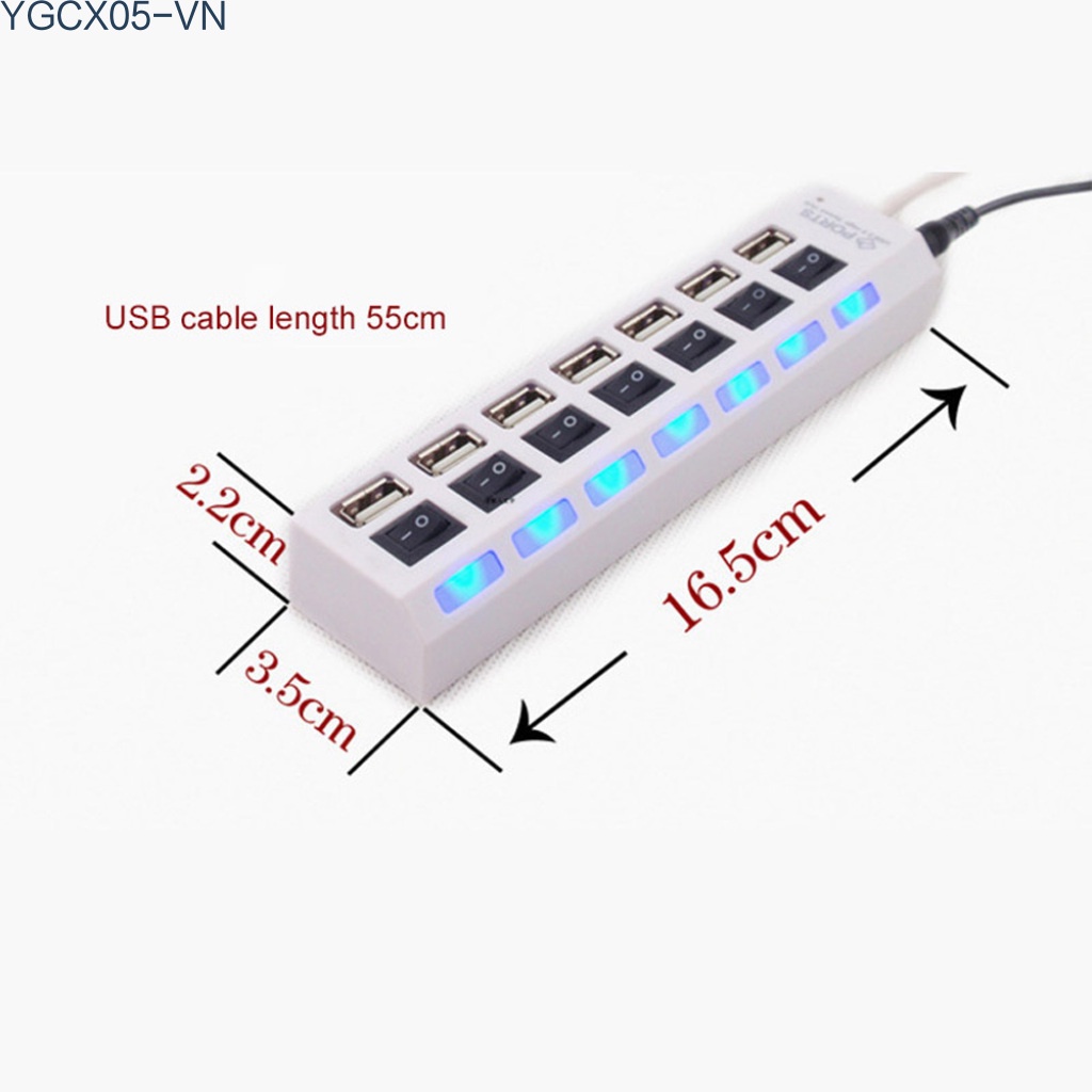 Bộ Chia 7 Cổng Usb 2.0 Tốc Độ Cao Cho Pc Laptop | BigBuy360 - bigbuy360.vn