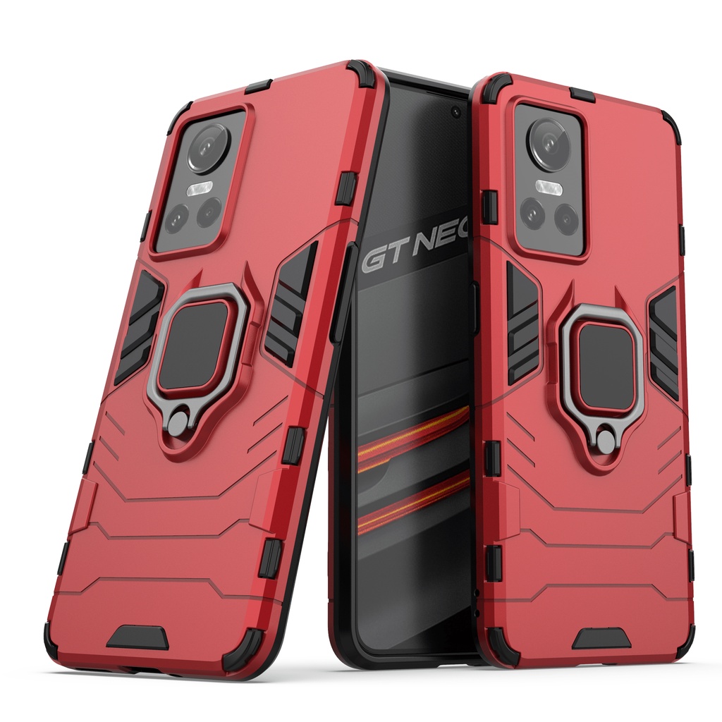Ốp lưng Realme GT Neo 3 Iron Man Iring chống sốc giá đỡ mặt lưng xem phim siêu bền