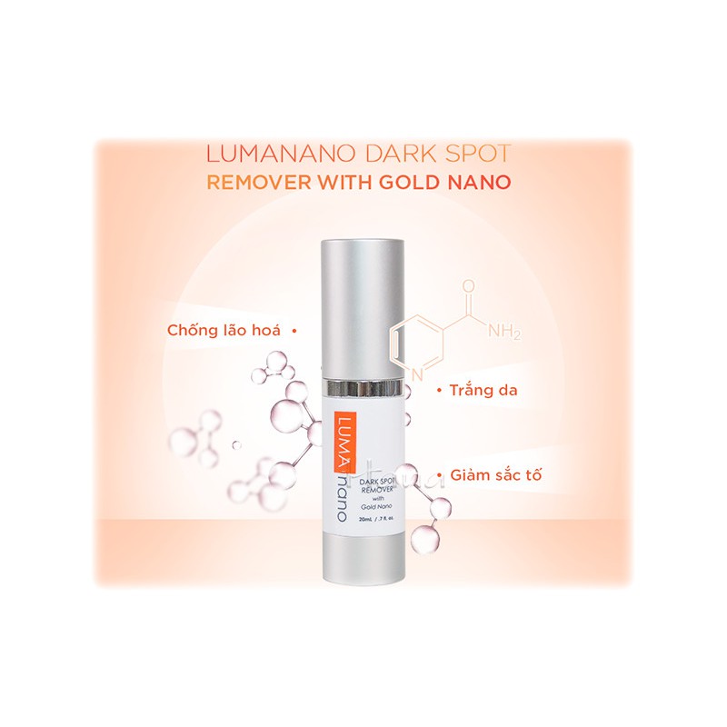 Serum hỗ trợ giảm nám da Luma Nano Dark Spot Remover With Gold 20ml