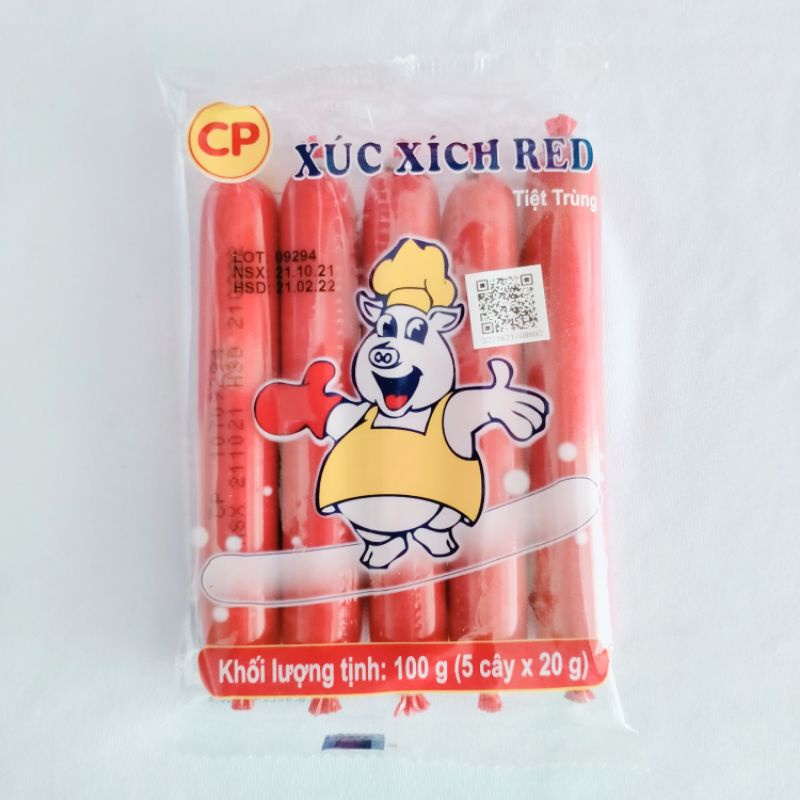 Combo 2 gói xúc xích CP 100g vị heo