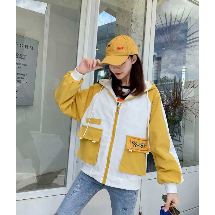 [Giá Sập Sàn] Áo khoác dù nữ form rộng phối chữ số 26 cá tính có nón đẹp | BigBuy360 - bigbuy360.vn