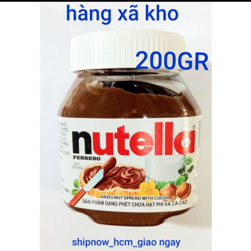 bơ nutella cacao hạt phỉ hũ 200 gr, Úc- .10.2021 xã hàng