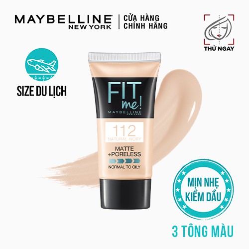 [HB Gift] Kem Nền Mịn Lì Từ Nhiên Maybelline Fit Me Tube 112 (5ml)