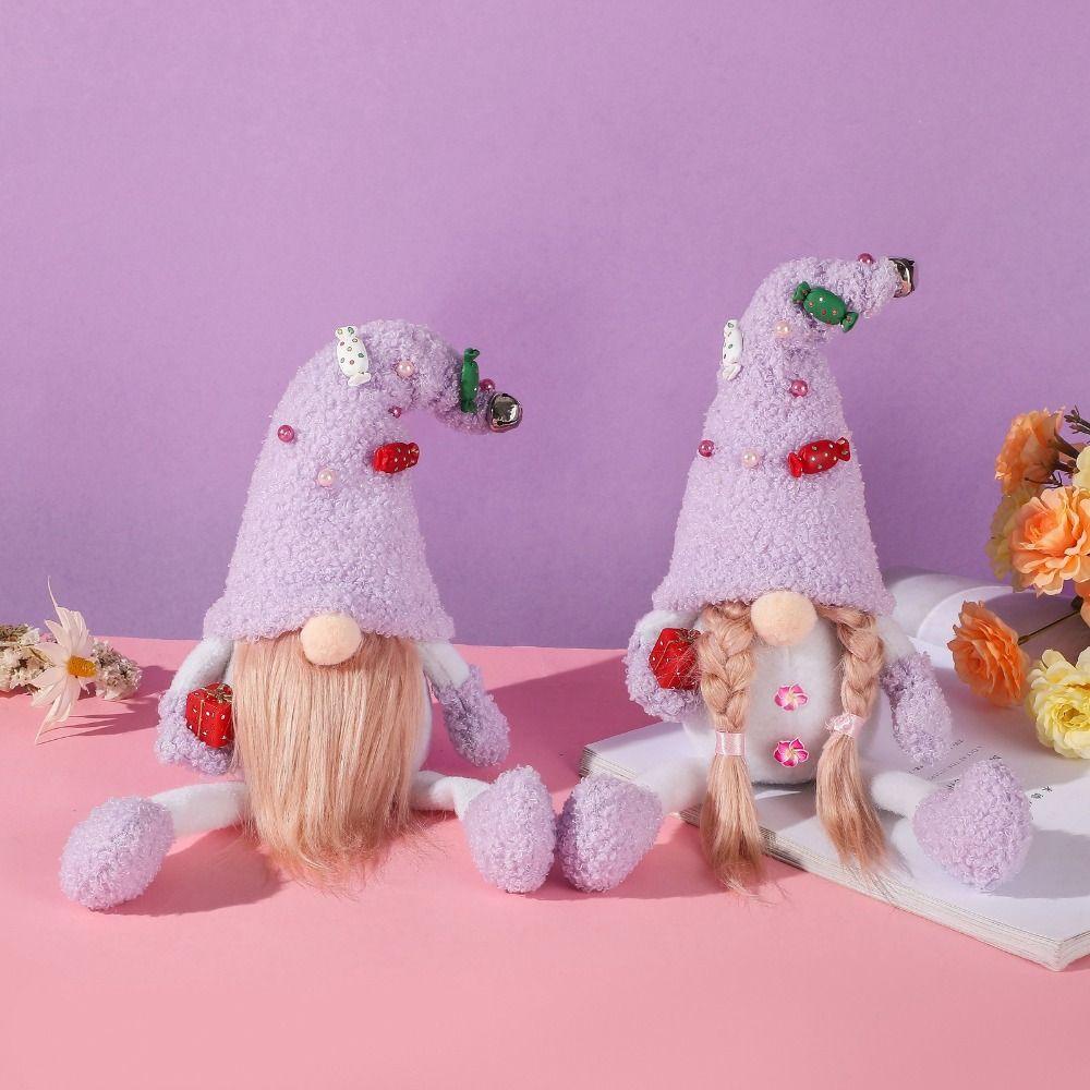 Epoch 1 Búp Bê Nhồi Bông Màu Tím / Hồng Dễ Thương Trang Trí Giáng Sinh