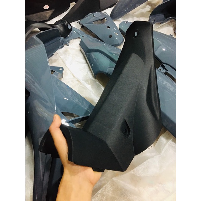 Dàn áo xe SIRIUS màu Xám Si Măng , nhựa ABS cao cấp - full bộ nhựa bóng + nhựa den nhám