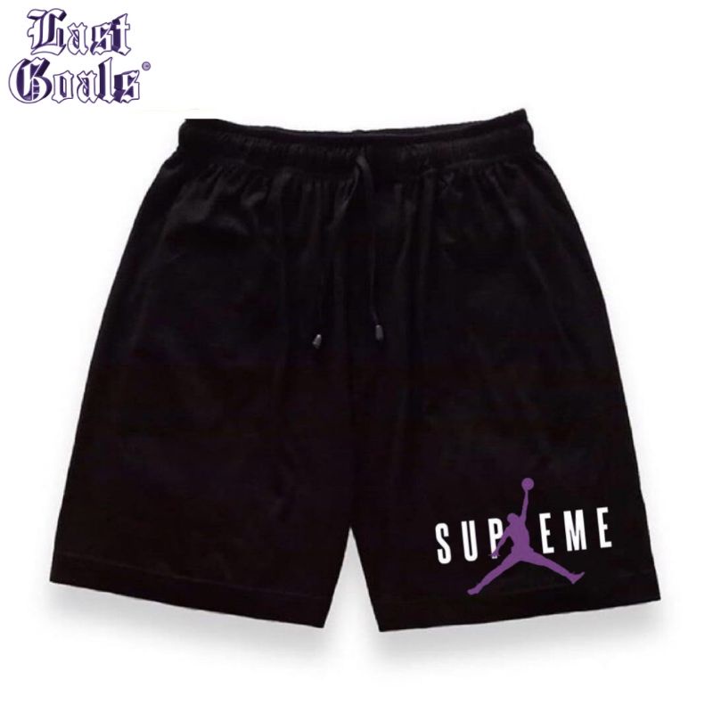 Quần short Vải Cotton / boxer Ngắn In Chữ Supreme Phối Dây Rút Cá Tính Cho Bé
