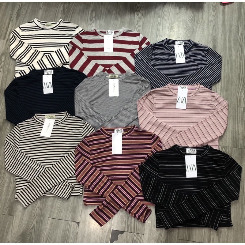 ÁO THUN BODY TAY DÀI SỌC CỔ TRÒN DÁNG DÀI | BigBuy360 - bigbuy360.vn