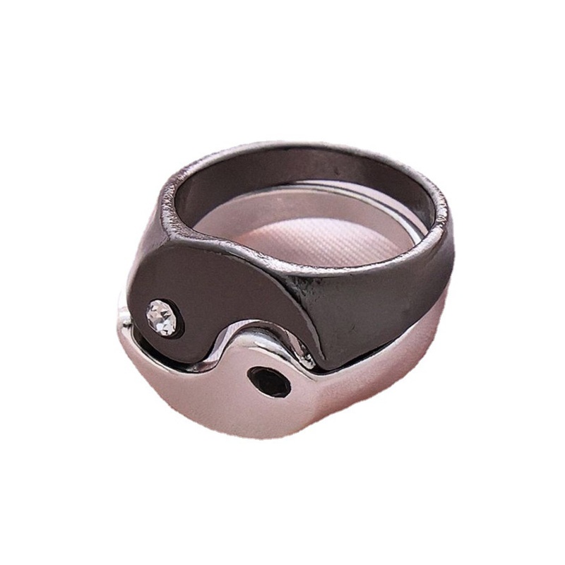 Bộ 2 Nhẫn Âm Dương Thiết Kế Ấn Tượng