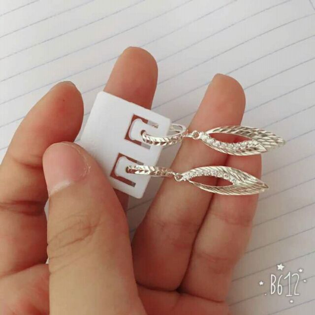 Bông tai bạc ta dáng dài-BM70