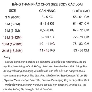 Áo carter bodysuit cho bé trai bé gái