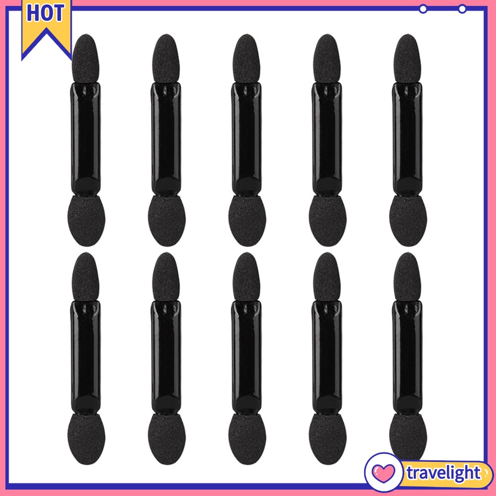 (Travelight) 10 cọ mút 2 đầu dùng tán phấn mắt dùng 1 lần tiện dụng