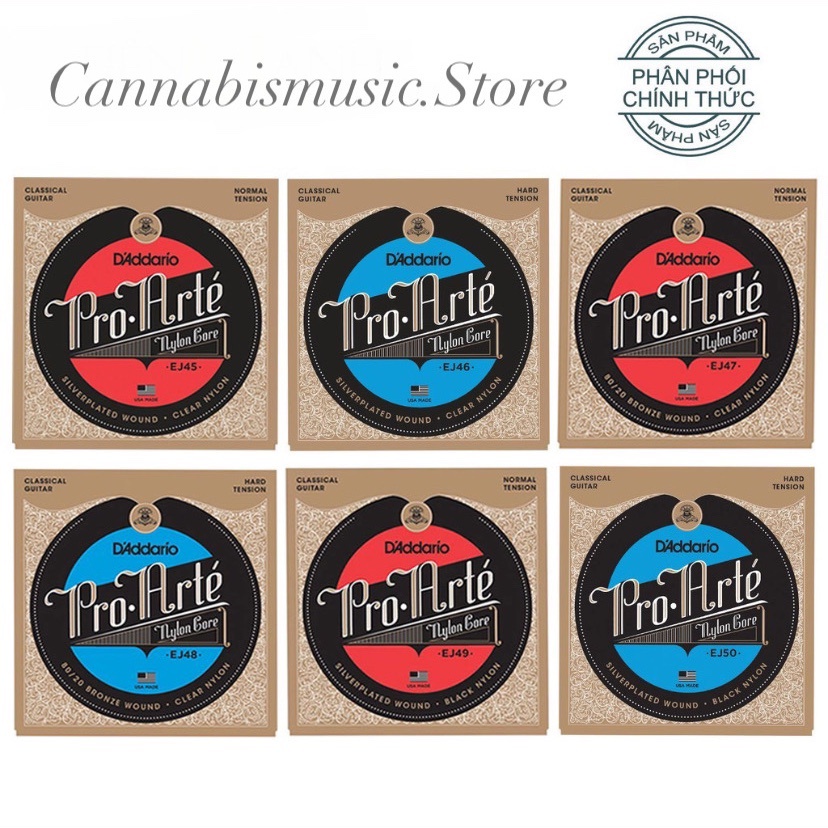 D'Addario EJ45, EJ46, EJ47, EJ48, EJ49, EJ50 - Bộ Dây Đàn Classic Guitar Nylon Core DAddario