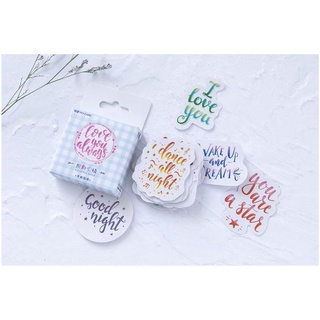 Bộ 46 Sticker Hàn Quốc Chữ Viết dán trang trí E03