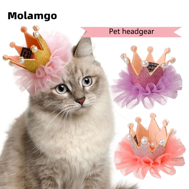 MOLAMGO  Mũ Cho Thú Cưng Thiết Kế Hình Vương Miện Đáng Yêu