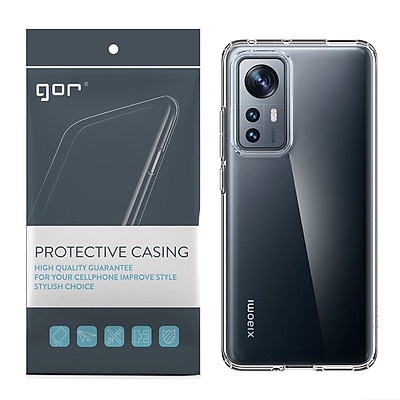 Ốp Lưng Silicon TPU trong suốt GOR, Miếng Dán Dẻo GOR (Bộ 3 Miếng) dành cho Xiaomi 12 Pro - Hàng Nhập Khẩu.