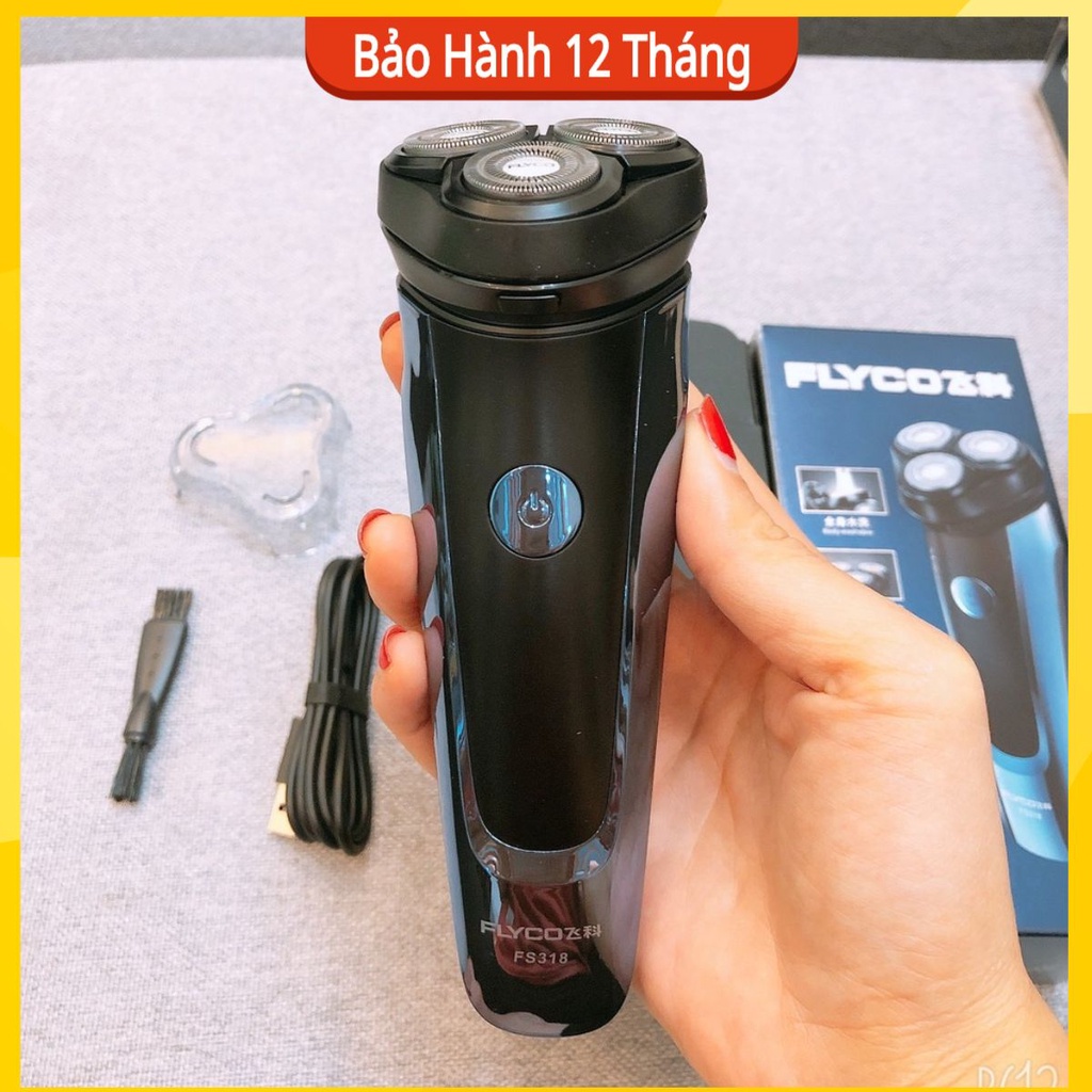 Máy cạo râu FLYCO FS318, máy cạo râu cao cấp, chống nước, chống kẹt,cực bền và không đau rát