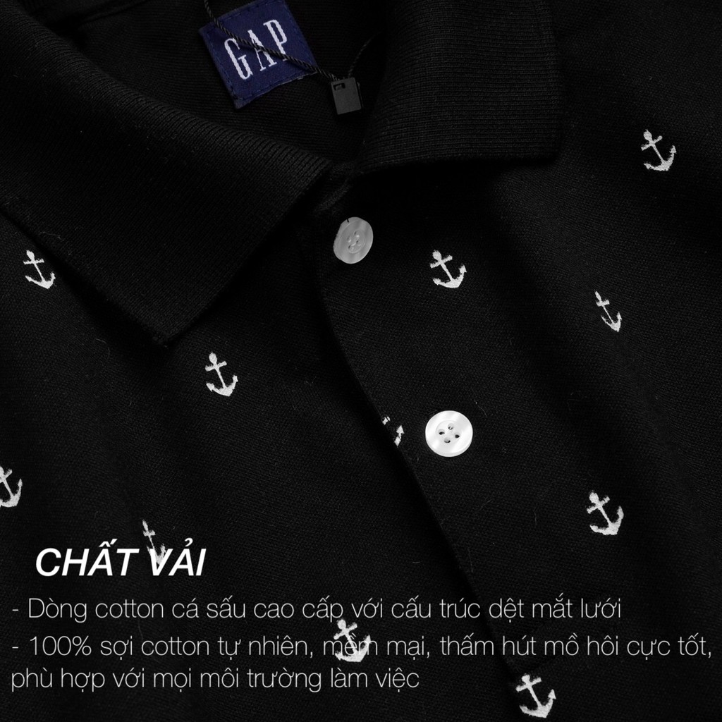 Áo polo nam đẹp hoa văn sang trọng GAP004 - Áo polo hàn quốc form suông trẻ trung, sang trọng [Size lớn > 3XL 4XL]