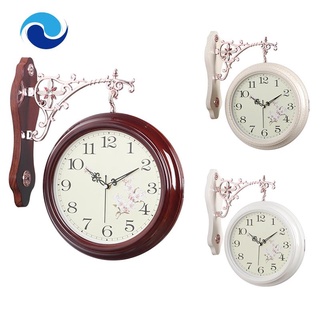 Đồng hồ treo tường thiết kế hai mặt phong cách vintage trang trí nhà cửa