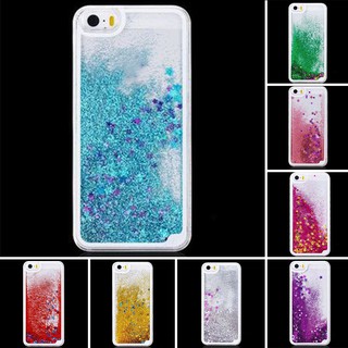 Ốp điện thoại trong suốt có kim tuyến lỏng hình ngôi sao cho iPhone 5/5S