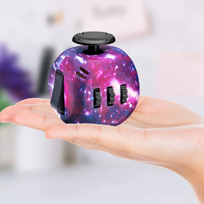 2-Side Fidget Cube Relieves Stress and Anxiety Anti Depression Cube for Children and Adults with ADHD ADD OCD Autism