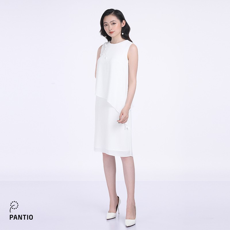 Đầm công sở chất liệu Chiffon, dáng suông không tay - FDC32525 - PANTIO