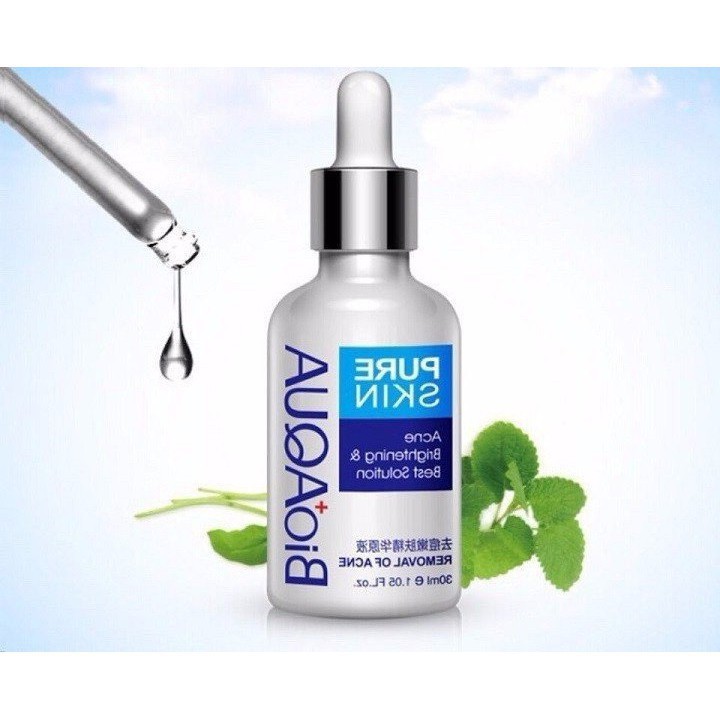 Serum Bioaqua Tri Mụn Ẩn, Mụn Thâm, Mụn Đầu Đen, Mụn Do Da Dầu Pure Skin 30ml