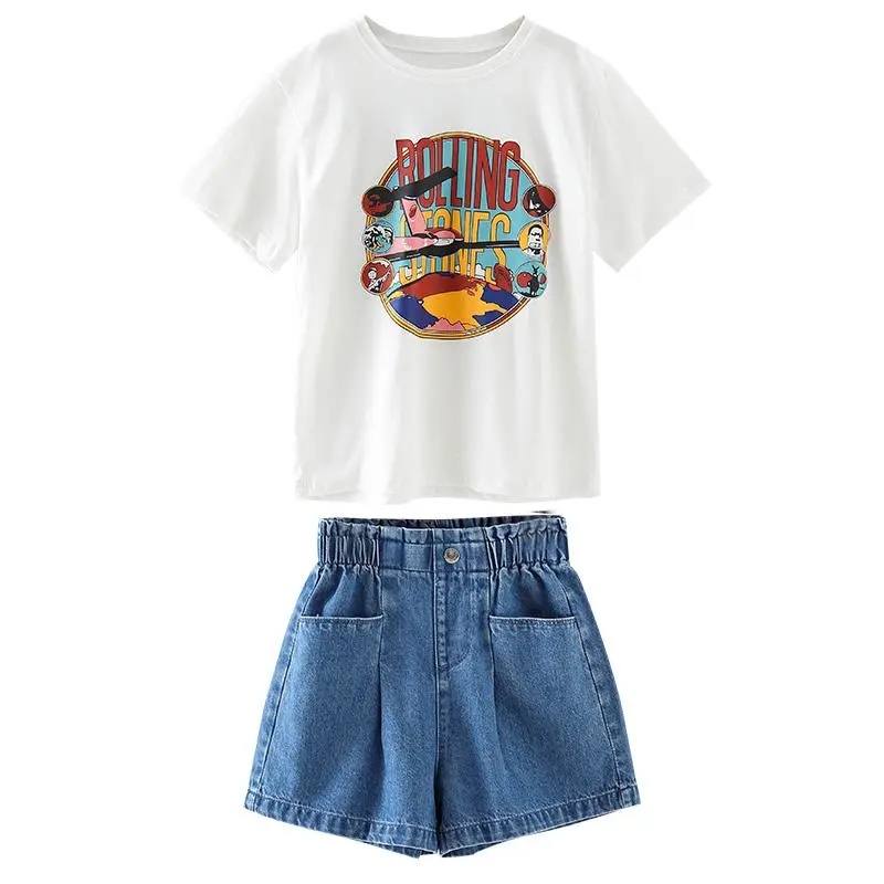 Set 2 Món Áo (Áo + Quần Short) Hàn Quốc Chất Lượng Cao Cho Bé Gái Từ 3 Đến 4 Đến 5 Đến 6 Đến 7 Đến 8 Đến 9 Đến 10 Đến 11 Đến 12 Đến 13 Tuổi 2022 Mới Phong Cách