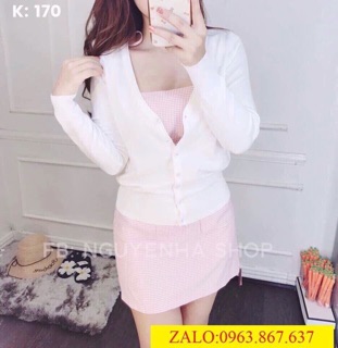 Áo khoác len nút bọc