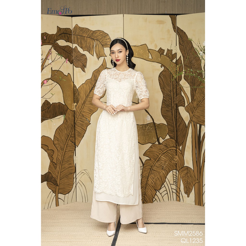 Quần suông túi chéo cài cúc kim loại Emspo QL1235