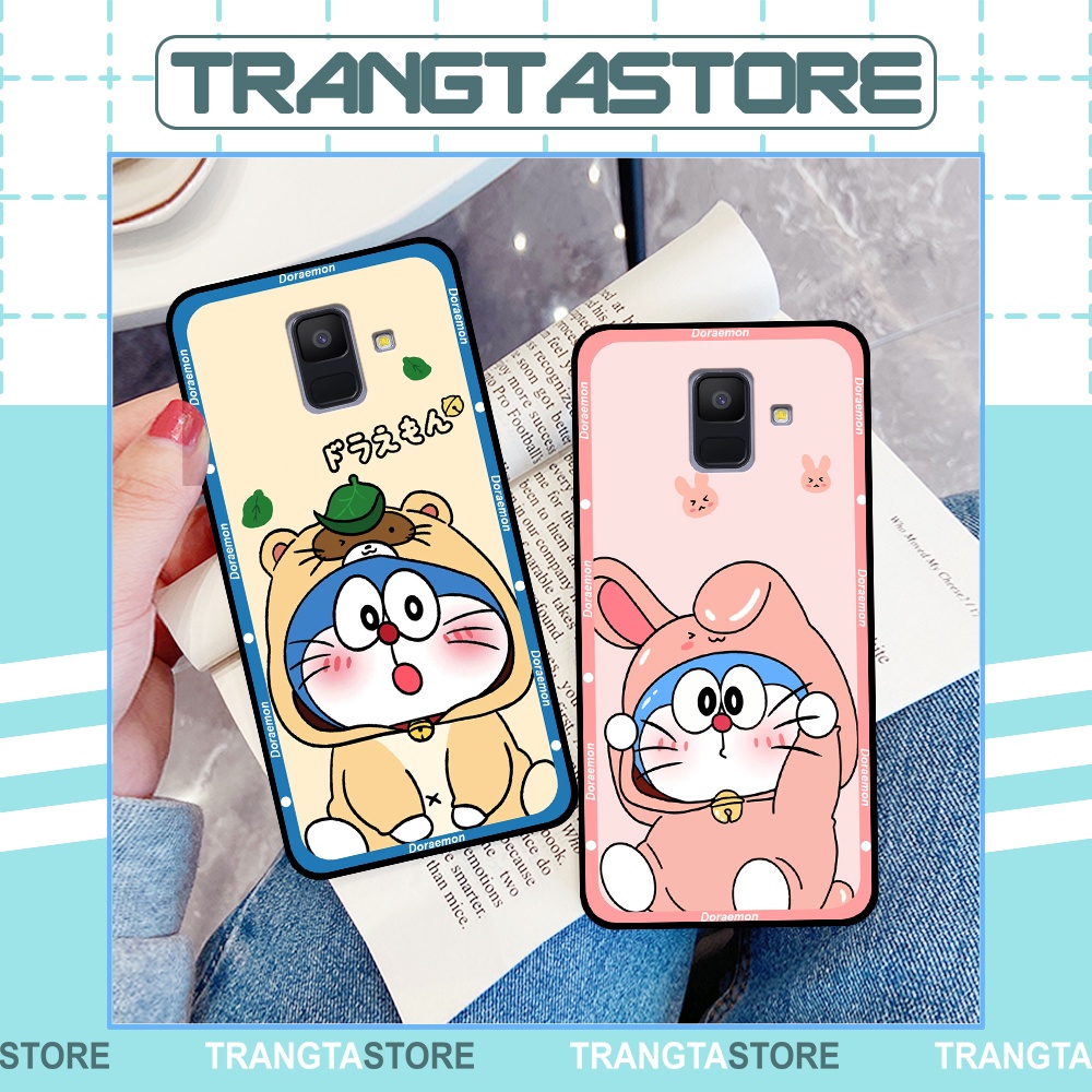 Ốp lưng Samsung A6 2018 / A6 Plus in hình cặp đôi doremon, hổ, khủng long dễ thương
