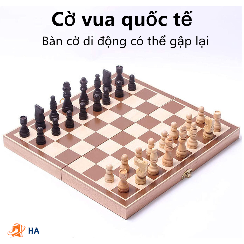 Bộ Bàn Cờ Vua Bằng Gỗ Cao Cấp