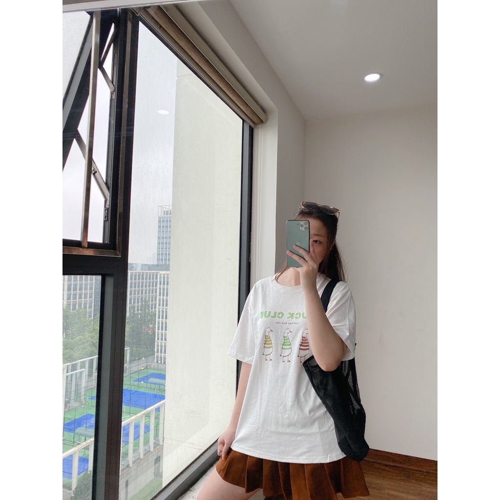 Áo Thun 3158 Đoàn Vịt Club PEONYB Nữ [FREESHIP]  Phông form rộng tay lỡ in hình vintage đường phố hàn quốc Ulzzang