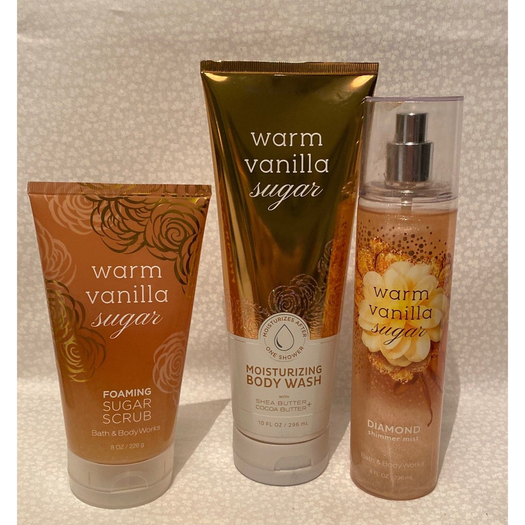 💎LEON💎 Xịt thơm nhũ Bath and Body Works - Warm Vanilla Sugar Shimmer - 𝐦𝐚̂̃𝐮 𝐭𝐡𝐮̛̉ 𝟑𝟎𝐦𝐥/𝟓𝟎𝐦𝐥 | BigBuy360 - bigbuy360.vn