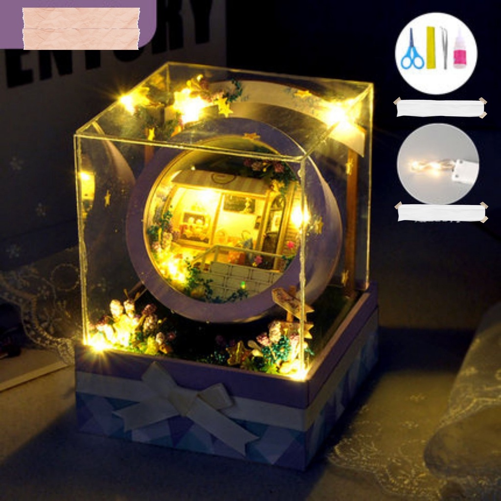 MÔ HÌNH NHÀ BÚP BÊ HÌNH TRÒN DIY LẮP RÁP MINI NHIỀU PHIÊN BẢN KÈM ẢNH THẬT