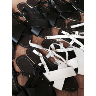 Giày sandal quai chéo da 1 lớp