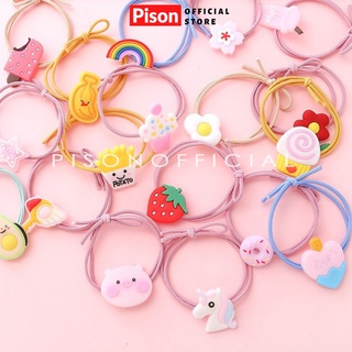 Dây buộc tóc, cột tóc vải scrunchies caro cao cấp