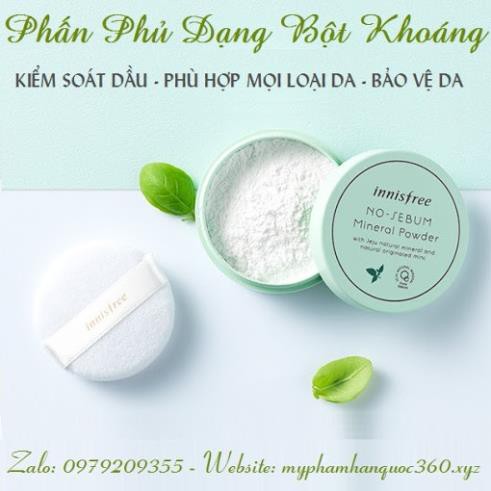 Phấn Phủ Kiềm Dầu Dạng Bột Innisfree