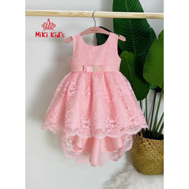 Đầm váy ren công chúa 3 tầng cao cấp haivanco bé gái từ 10 đến 40 kg mềm mại và thoáng mát đi chơi đi tiệc đều đẹp