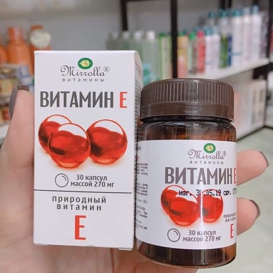 Vitamin E đỏ Nga Mirrolla nhập khẩu chính hãng | Thế Giới Skin Care