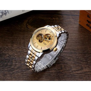🕰FREESHIP🕰 Đồng hồ cơ nam byino automatic quý tộc dây thép không gỉ cao cấp