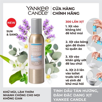Tinh dầu tán hương đậm đặc dạng xịt Yankee Candle - Sun & Sand (42.5g)