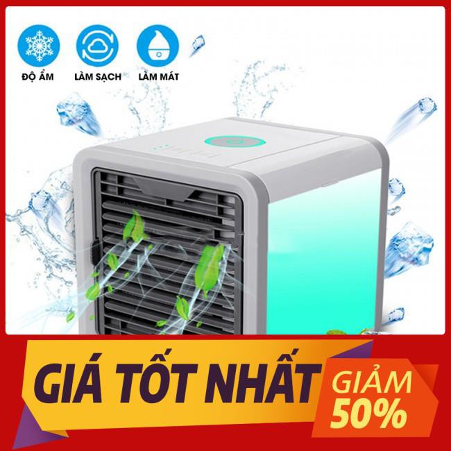 Quạt điều hòa mini có khay để nước và đá - Quạt hơi nước di động để bàn làm việc làm mát tạo ẩm không khí | BigBuy360 - bigbuy360.vn