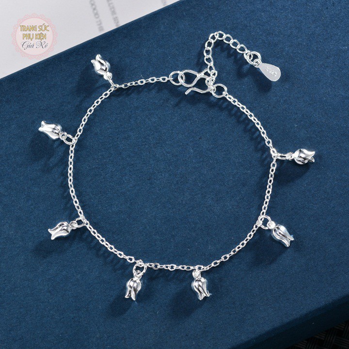 Lắc chân hoa hồng LC29 bạc S925, nhỏ xinh giá rẻ | BigBuy360 - bigbuy360.vn